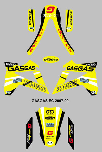 Kit Adhesivos enduro GASGAS EC 2007-2009