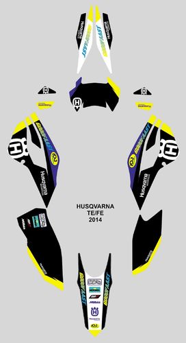 Kit Adhesivos enduro HUSQVARNA 2014-16 NEGRA