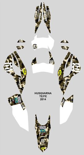 Kit Adhesivos enduro HUSQVARNA 2014-2016 Camuflaje Desierto