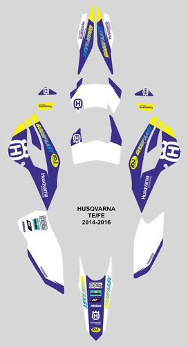 Kit Adhesivos enduro HUSQVARNA 2014-16 Azul