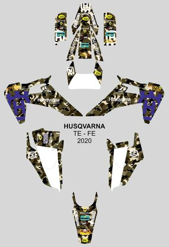 Kit Adhesivos enduro HUSQVARNA 2020 Extrem Camuflaje Desierto