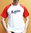 Camiseta manga gorta ranglan poliester logo Extrem roja