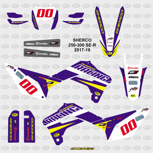 Kit Adhesivos enduro SHERCO SE-R 250-300 2017-19 Racing 99%