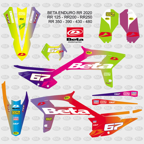 Kit Adhesivos Beta RR 2020 Diseño 360º Multicolor