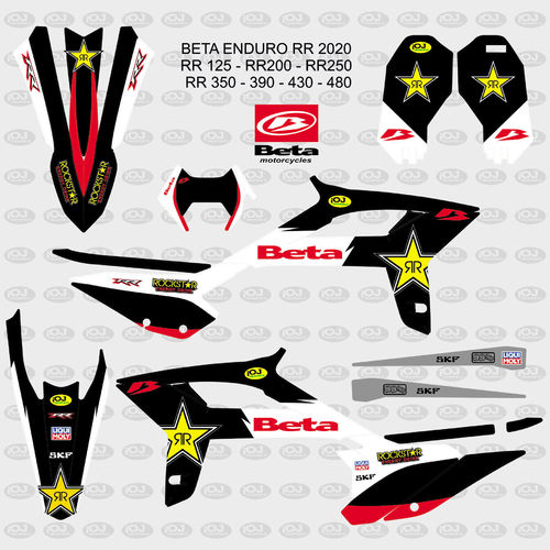 Kit Adhesivos Beta RR 2020 Extrem Estrella Rock
